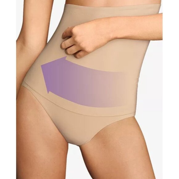 Maidenform 1854 Firm Control High Shape Brief Shapewear Beige XL NEW - Picture 6 of 7